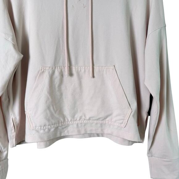 Nike Dri-Fit Blush Pink Cropped Hoodie Sweater Relaxed Fit Soft Stretchy, Medium - Picture 4 of 10